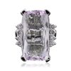 Image 3 : 14KT White Gold 13.30ct Kunzite and Diamond Ring