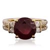 Image 3 : 14KT Yellow Gold 5.19ct Ruby and Diamond Ring