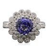 Image 3 : 14KT White Gold 2.27ct Tanzanite and Diamond Ring