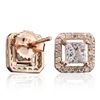 Image 4 : 14KT Rose Gold 1.68ctw Diamond Earrings