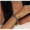 Image 8 : 14KT White Gold 18.48ctw Emerald and Diamond Bracelet