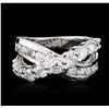 Image 3 : 14KT White Gold 1.27ctw Diamond Ring