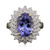 Image 3 : 14KT Yellow Gold 4.07ct Tanzanite and Diamond Ring