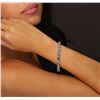 Image 2 : 14KT White Gold 13.26ctw Tanzanite and Diamond Bracelet