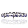 Image 4 : 14KT White Gold 13.26ctw Tanzanite and Diamond Bracelet