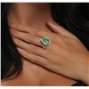 Image 5 : 14KT Yellow Gold 2.30ct Emerald and Diamond Ring