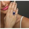 Image 2 : 18KT White Gold GIA Certified 13.23ct Tanzanite and Diamond Ring