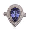 Image 1 : 14KT Two-Tone Gold 4.23ct Tanzanite and Diamond Ring