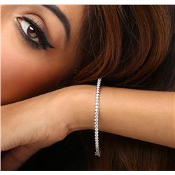 14KT White Gold 1.60ctw Diamond Bangle  Bracelet