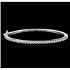 Image 3 : 14KT White Gold 1.60ctw Diamond Bangle  Bracelet