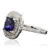 Image 2 : 14KT White Gold 3.03ct Sapphire and Diamond Ring