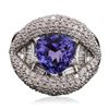 Image 1 : 14KT White Gold 2.94ct Tanzanite and Diamond Ring