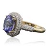 Image 2 : 14KT Yellow Gold 2.91ct Tanzanite and Diamond Ring