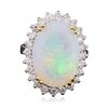 Image 3 : 14KT Two-Tone Gold 10.65ct Opal and Diamond Ring