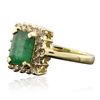 Image 2 : 14KT Yellow Gold 2.50ct Emerald and Diamond Ring