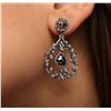 Image 1 : 14KT Black Gold 5.73ctw Black Diamond Earrings