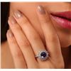 Image 1 : 14KT White Gold 2.01ct Tanzanite and Diamond Ring