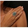 Image 2 : 14KT White Gold 5.00ctw Emerald and Diamond Ring