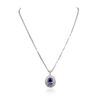 Image 3 : 14KT White Gold 5.01ct Tanzanite and Diamond Pendant With Chain