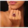 Image 2 : 14KT Rose Gold 5.47ct Ruby and Diamond Ring