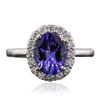 Image 3 : 14KT White Gold 2.25ct Tanzanite and Diamond Ring