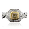 Image 3 : 18KT White and Yellow Gold 1.50ctw Diamond Ring