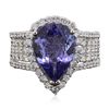 Image 1 : 14KT White Gold 4.81ct Tanzanite and Diamond Ring