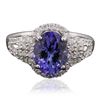 Image 3 : 14KT White Gold 2.56ct Tanzanite and Diamond Ring