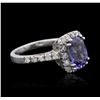 Image 2 : 14KT White Gold 2.15ct Tanzanite and Diamond Ring