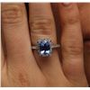 Image 6 : 14KT White Gold 2.15ct Tanzanite and Diamond Ring