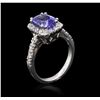 Image 8 : 14KT White Gold 2.15ct Tanzanite and Diamond Ring