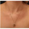 Image 2 : 14KT Yellow Gold 4.04ct Quartz and Diamond Pendant With Chain