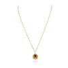 Image 3 : 14KT Yellow Gold 4.04ct Quartz and Diamond Pendant With Chain