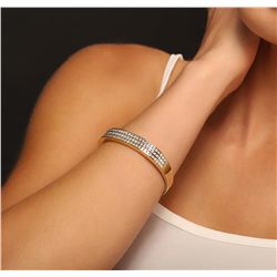 14KT Yellow Gold 5.50ctw Diamond Bangle Bracelet