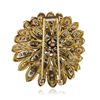 Image 3 : 14KT Yellow Gold 1.15ctw Diamond Vintage Pin