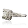 Image 2 : 14KT White Gold 1.17ctw Radiant Cut Diamond Ring