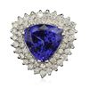 Image 1 : 14KT White Gold 12.10ct GIA Cert Tanzanite and Diamond Ring