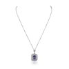 Image 4 : 14KT White Gold 2.87ct Tanzanite and Diamond Pendant