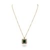 Image 4 : 14KT Yellow Gold 5.19ct Emerald and Diamond Pendant With Chain