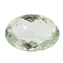 31.41ct. Oval Cut Oval Briollette Cut Green Quartz