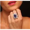 Image 1 : 14KT Yellow and White Gold 8.13ct Tanzanite and Diamond Ring