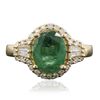 Image 1 : 14KT Yellow Gold 2.08ct Emerald and Diamond Ring