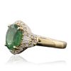 Image 2 : 14KT Yellow Gold 2.08ct Emerald and Diamond Ring