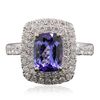 Image 3 : 14KT White Gold 2.10ct Tanzanite and Diamond Ring