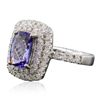 Image 4 : 14KT White Gold 2.10ct Tanzanite and Diamond Ring