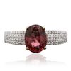 Image 3 : 14KT Two-Tone Gold 2.34ct Tourmaline and Diamond Ring