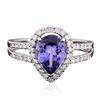 Image 1 : 14KT White Gold 1.73ct Tanzanite and Diamond Ring