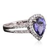 Image 2 : 14KT White Gold 1.73ct Tanzanite and Diamond Ring