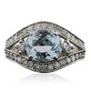 Image 1 : 14KT White Gold 2.14ct Aquamarine and Diamond Ring