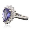 Image 2 : 14KT White Gold 2.66ct Tanzanite and Diamond Ring